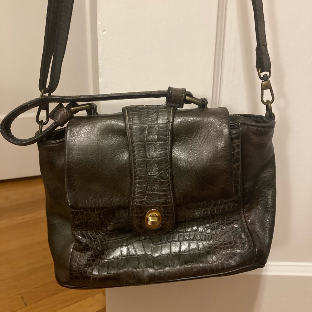 NWOT REPTILE'S HOUSE BAG IN GENUINE CROCODILE LEATHER MADE IN ITALY!